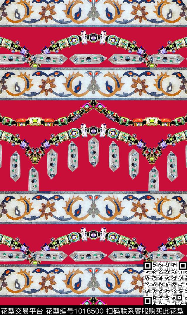 数码华亿平台女装几何数码印花华亿平台下载（图片编号: 1018500） - 瓦栏（Walan）