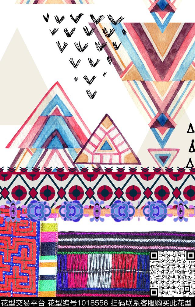 民族风波西米亚定位花数码印花华亿平台下载（图片编号: 1018556） - 瓦栏（Walan）