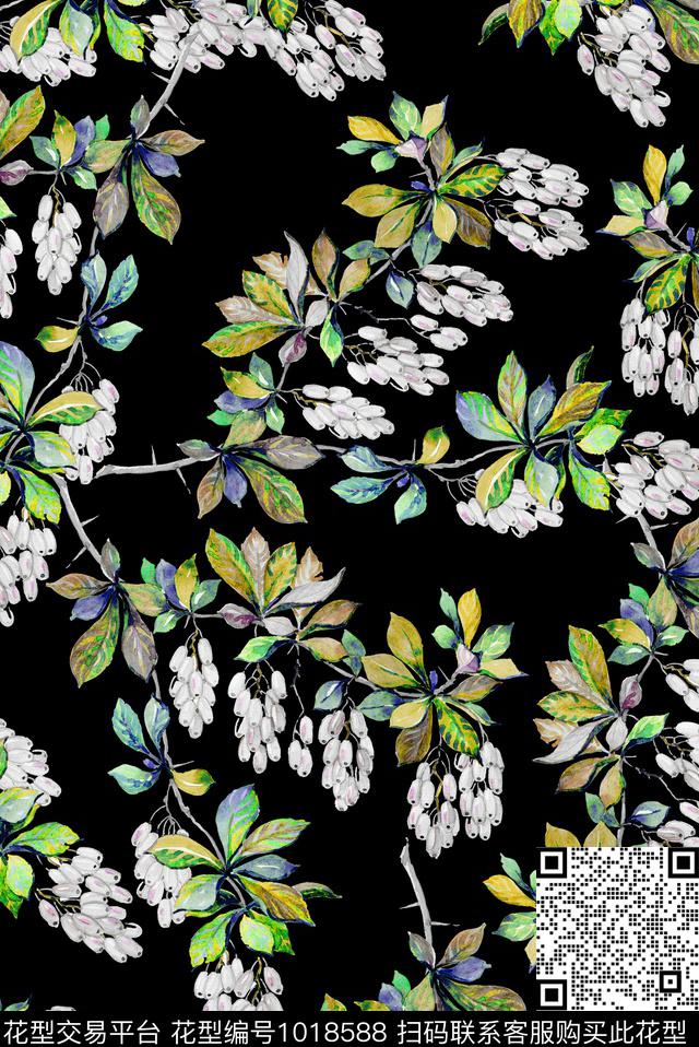 数码华亿平台花卉小碎花数码印花华亿平台下载（图片编号: 1018588） - 瓦栏（Walan）
