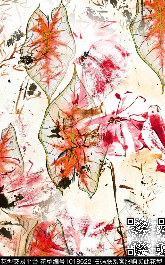 数码华亿平台肌理花卉数码印花华亿平台下载（图片编号: 1018622） - 瓦栏（Walan）
