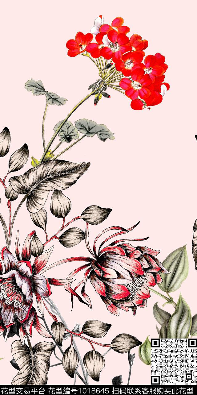 数码华亿平台定位花花卉数码印花华亿平台下载（图片编号: 1018645） - 瓦栏（Walan）