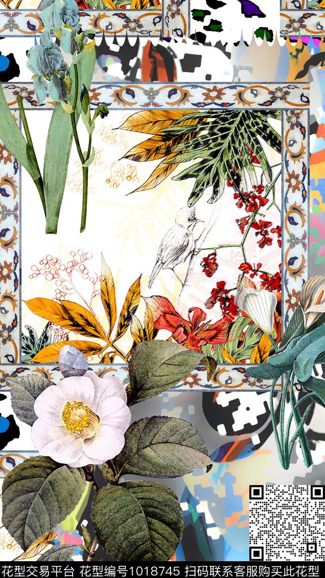 大花数码华亿平台花卉数码印花华亿平台下载（图片编号: 1018745） - 瓦栏（Walan）