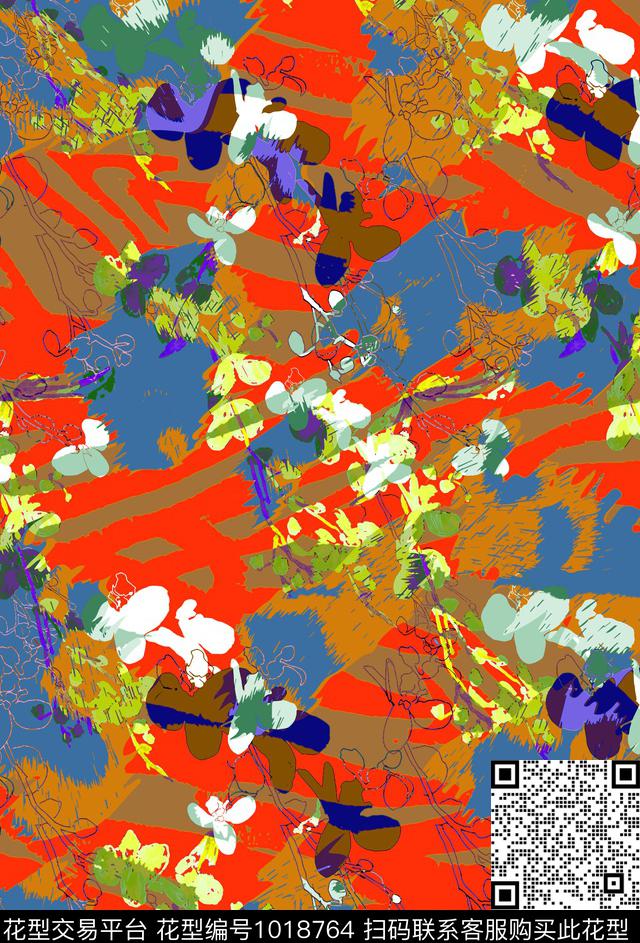 数码华亿平台古典花纹女装数码印花华亿平台下载（图片编号: 1018764） - 瓦栏（Walan）