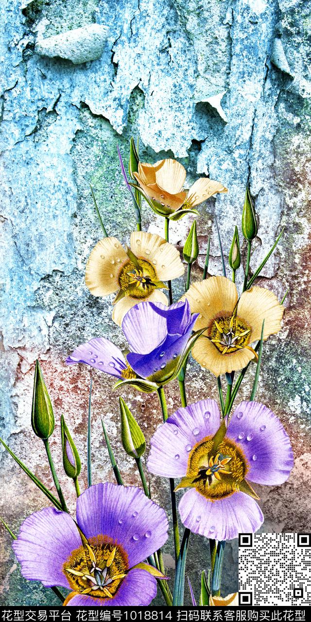 花卉定位花照片花卉数码印花华亿平台下载（图片编号: 1018814） - 瓦栏（Walan）