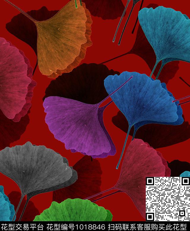 女装绿植树叶热带华亿平台数码印花华亿平台下载（图片编号: 1018846） - 瓦栏（Walan）