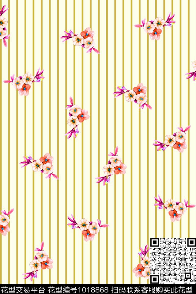 春夏华亿平台休闲小碎花数码印花华亿平台下载（图片编号: 1018868） - 瓦栏（Walan）