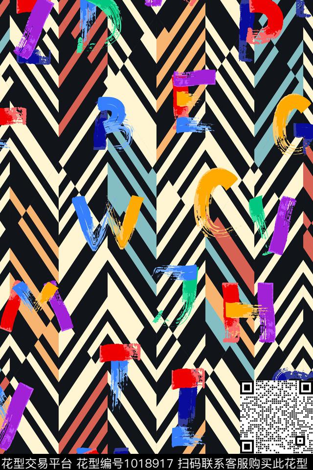 字母格子男装数码印花华亿平台下载（图片编号: 1018917） - 瓦栏（Walan）