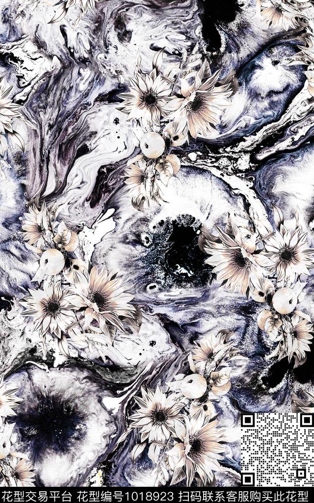 数码华亿平台抽象复古数码印花华亿平台下载（图片编号: 1018923） - 瓦栏（Walan）