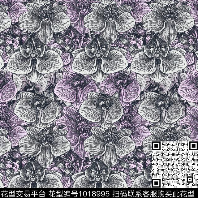 数码华亿平台花卉女装数码印花华亿平台下载（图片编号: 1018995） - 瓦栏（Walan）