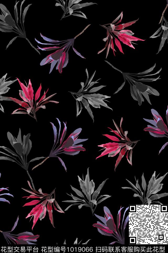 男装花卉大牌风数码印花华亿平台下载（图片编号: 1019066） - 瓦栏（Walan）