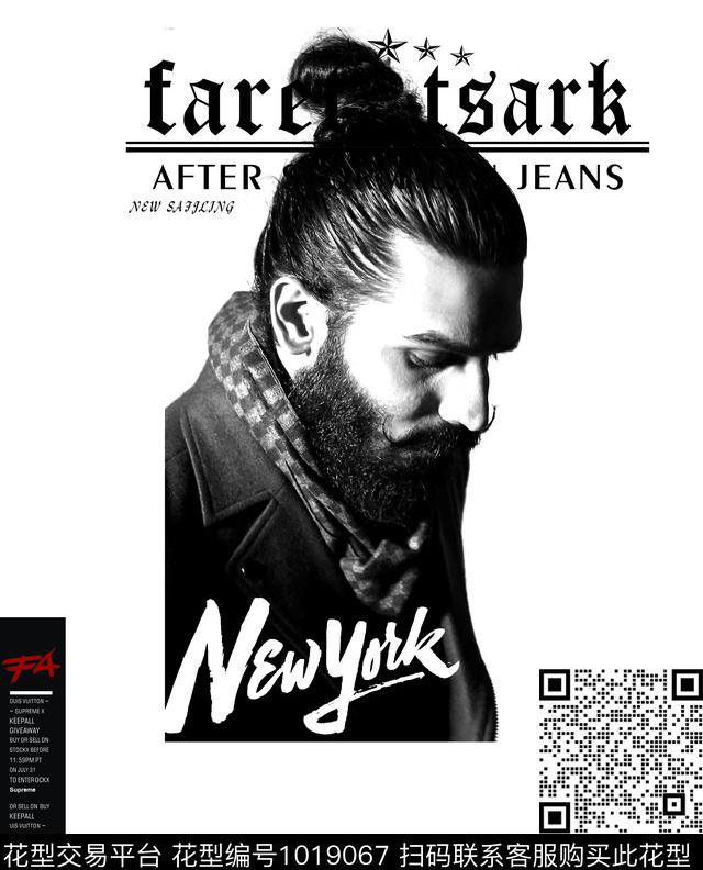 抽象男装几何数码印花华亿平台下载（图片编号: 1019067） - 瓦栏（Walan）