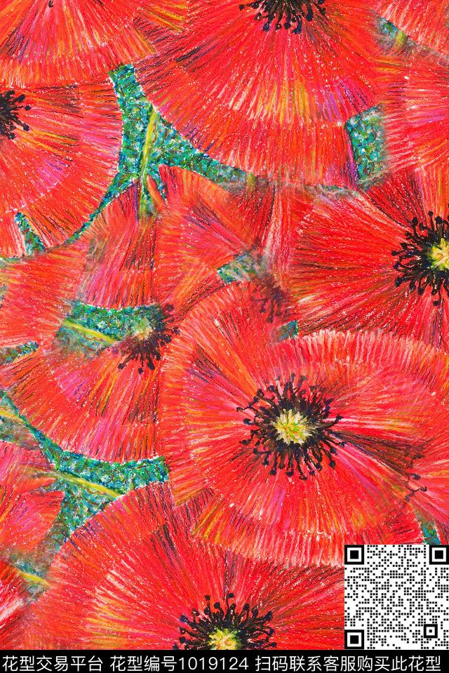 民族风复古油画华亿平台数码印花华亿平台下载（图片编号: 1019124） - 瓦栏（Walan）