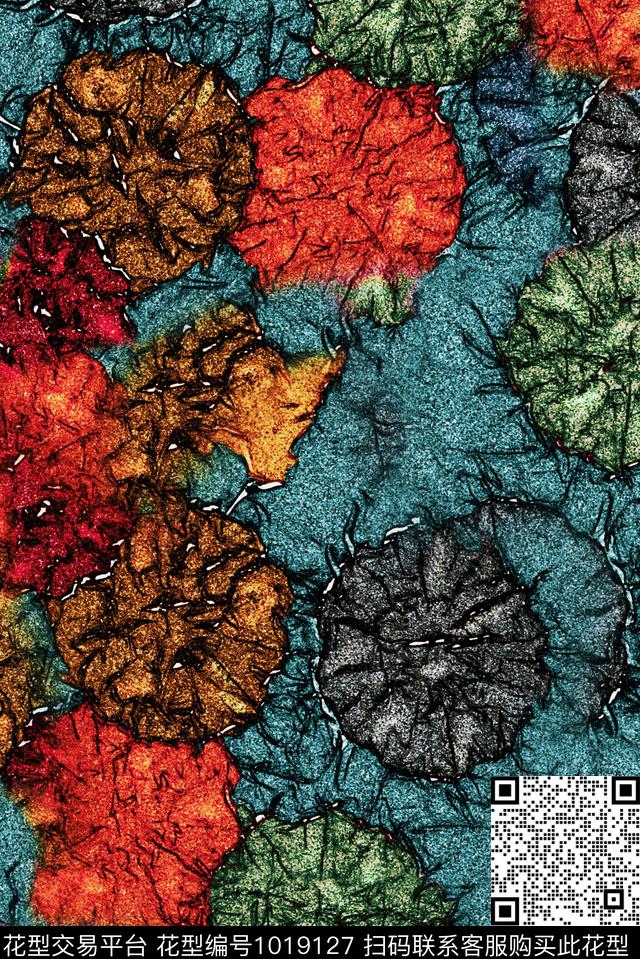 民族风复古油画华亿平台数码印花华亿平台下载（图片编号: 1019127） - 瓦栏（Walan）