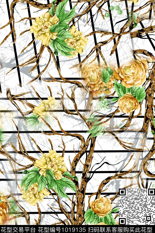 民族风复古油画华亿平台数码印花华亿平台下载（图片编号: 1019135） - 瓦栏（Walan）