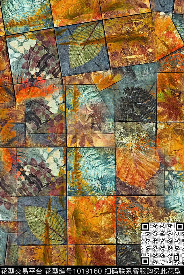 民族风复古油画华亿平台数码印花华亿平台下载（图片编号: 1019160） - 瓦栏（Walan）