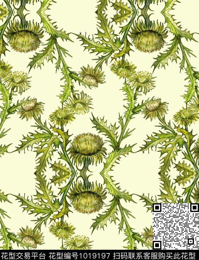 花卉中东清爽底花卉数码印花华亿平台下载（图片编号: 1019197） - 瓦栏（Walan）