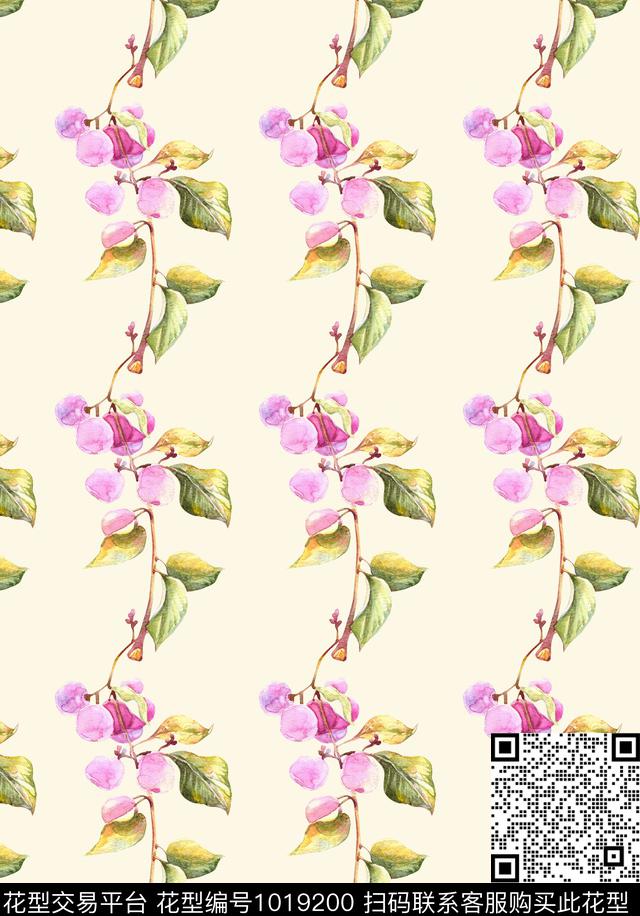 花卉中东清爽底花卉数码印花华亿平台下载（图片编号: 1019200） - 瓦栏（Walan）