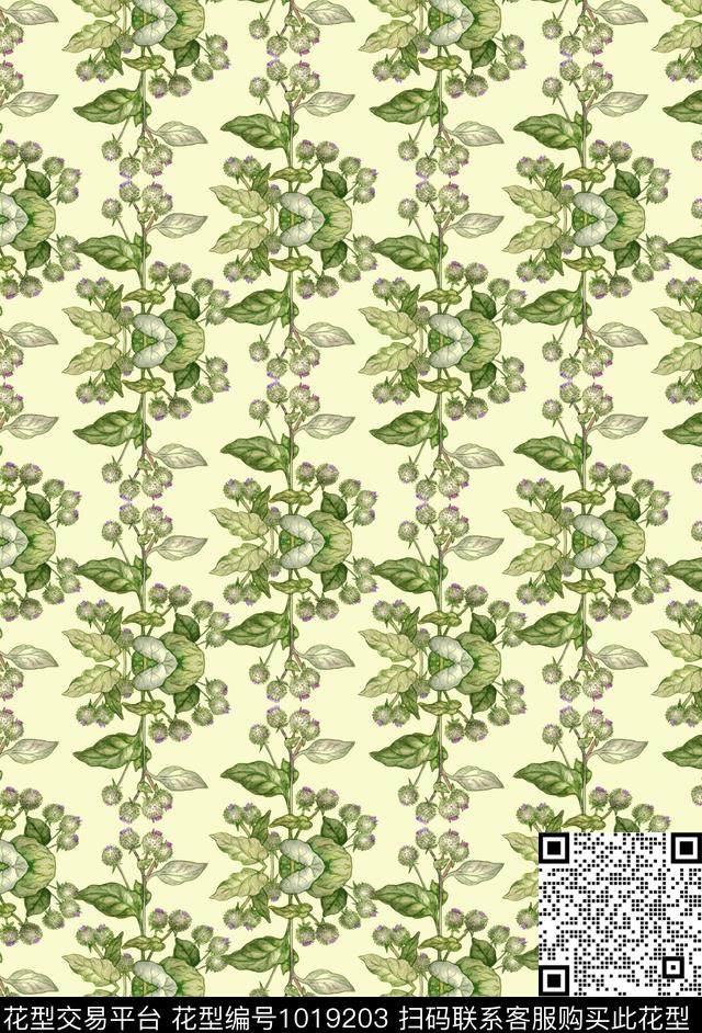 花卉中东清爽底花卉数码印花华亿平台下载（图片编号: 1019203） - 瓦栏（Walan）