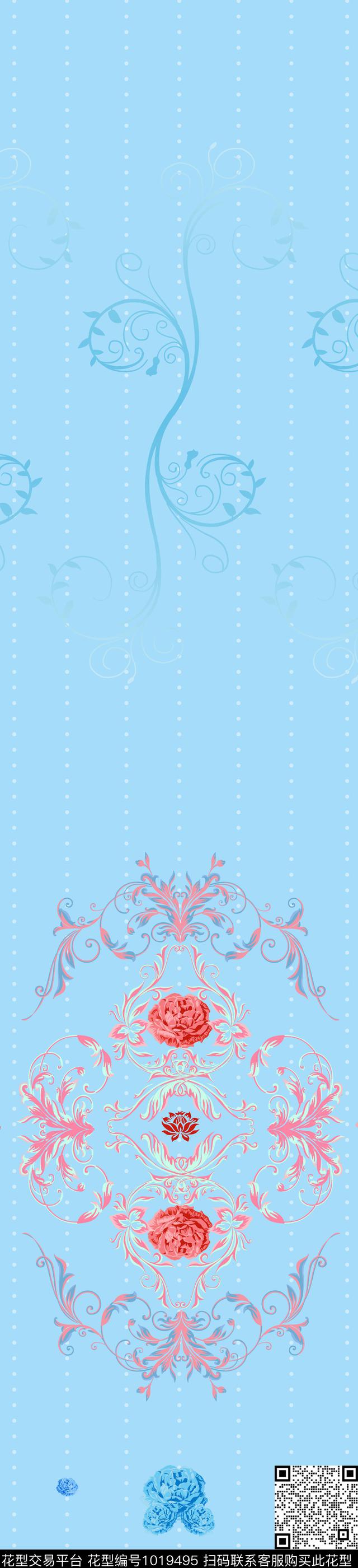 花卉提花华亿平台玫瑰花数码印花华亿平台下载（图片编号: 1019495） - 瓦栏（Walan）