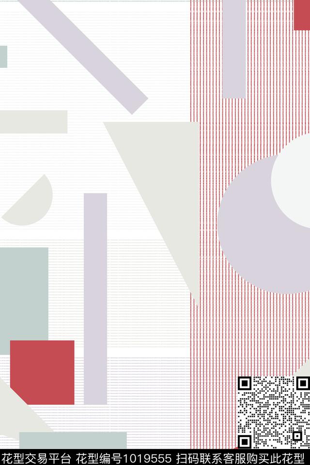 条纹数码华亿平台抽象数码印花华亿平台下载（图片编号: 1019555） - 瓦栏（Walan）