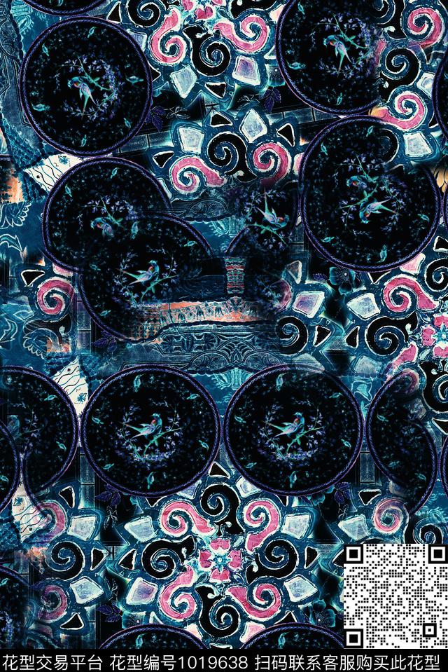 数码华亿平台民族风肌理数码印花华亿平台下载（图片编号: 1019638） - 瓦栏（Walan）