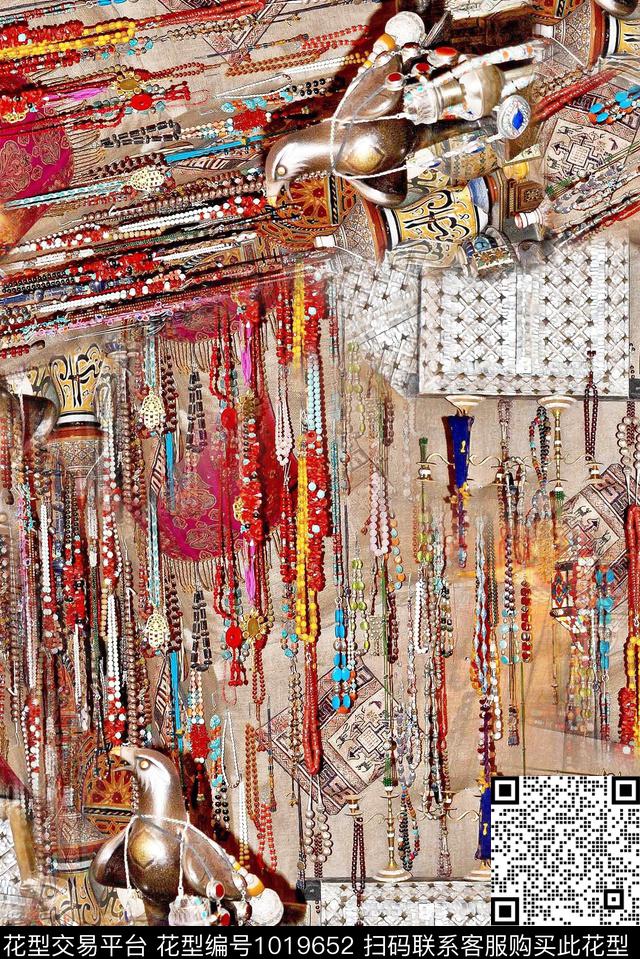 数码华亿平台民族风肌理数码印花华亿平台下载（图片编号: 1019652） - 瓦栏（Walan）