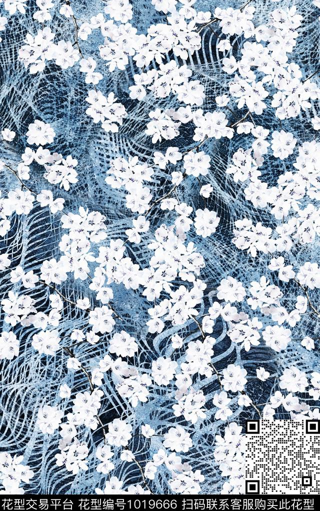 数码华亿平台民族风抽象数码印花华亿平台下载（图片编号: 1019666） - 瓦栏（Walan）