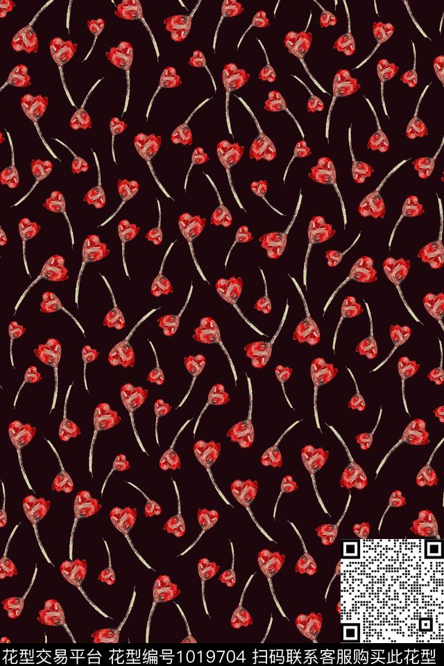 数码华亿平台小碎花花卉数码印花华亿平台下载（图片编号: 1019704） - 瓦栏（Walan）