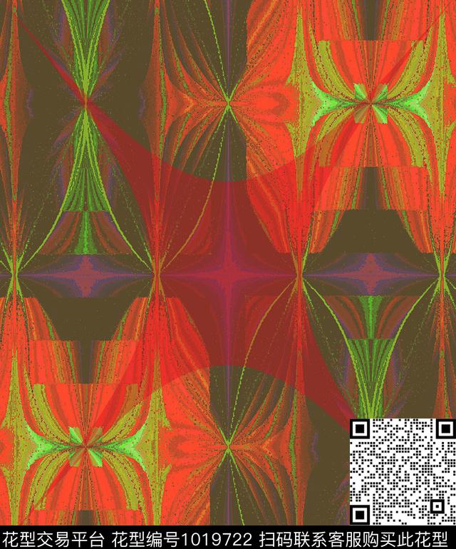 条纹抽象几何数码印花华亿平台下载（图片编号: 1019722） - 瓦栏（Walan）