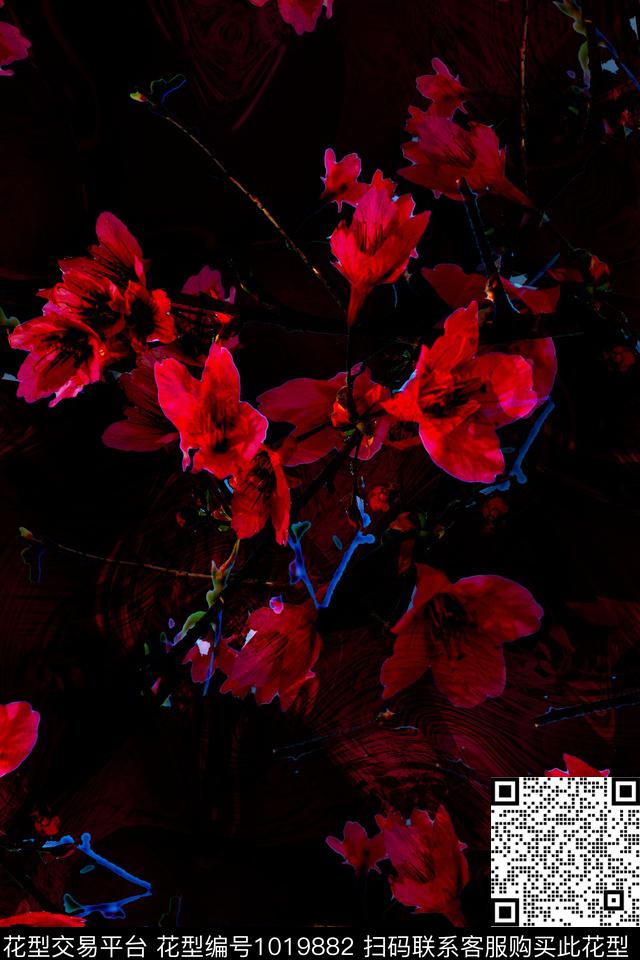 数码华亿平台花卉女装数码印花华亿平台下载（图片编号: 1019882） - 瓦栏（Walan）