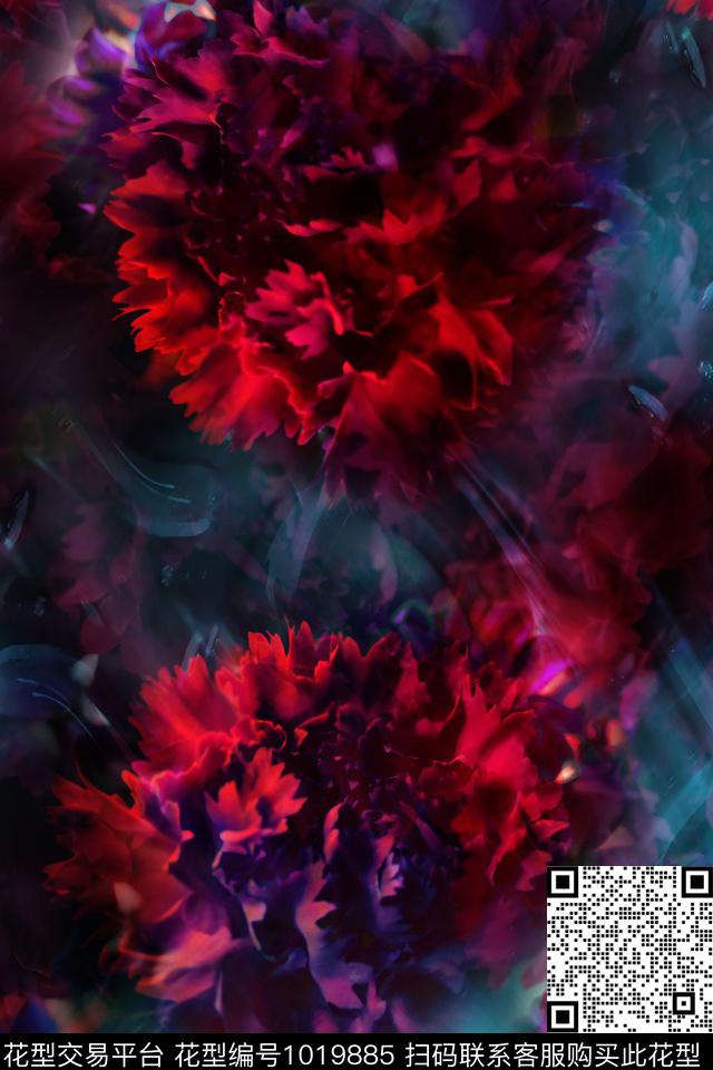 数码华亿平台花卉女装数码印花华亿平台下载（图片编号: 1019885） - 瓦栏（Walan）