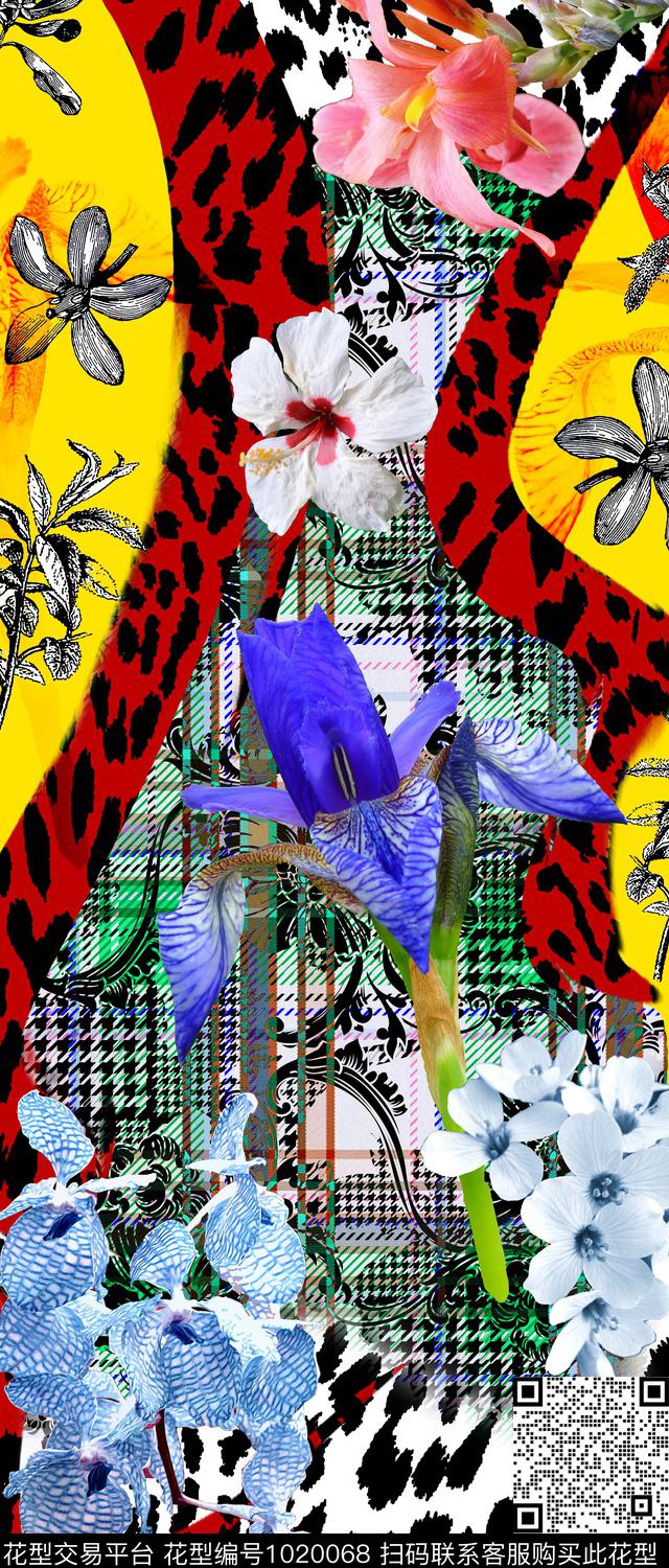 数码华亿平台花卉女装数码印花华亿平台下载（图片编号: 1020068） - 瓦栏（Walan）