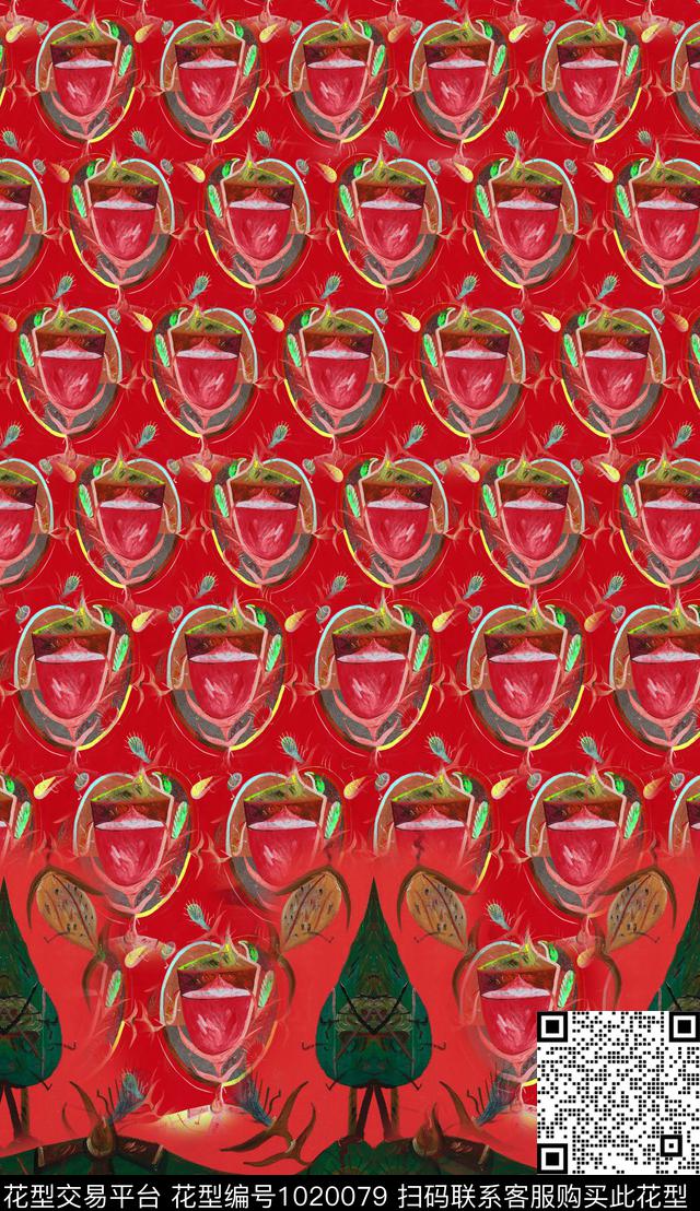 数码华亿平台民族风定位花数码印花华亿平台下载（图片编号: 1020079） - 瓦栏（Walan）