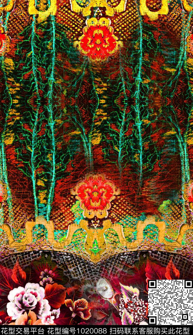 数码华亿平台定位花花卉数码印花华亿平台下载（图片编号: 1020088） - 瓦栏（Walan）