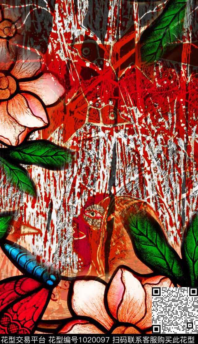 数码华亿平台定位花花卉数码印花华亿平台下载（图片编号: 1020097） - 瓦栏（Walan）