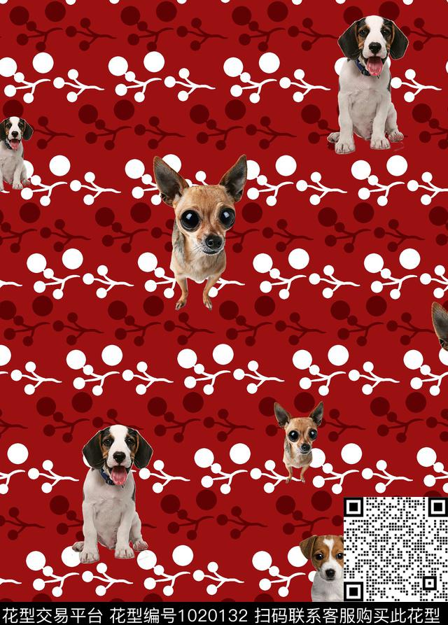 几何动物圆形数码印花华亿平台下载（图片编号: 1020132） - 瓦栏（Walan）