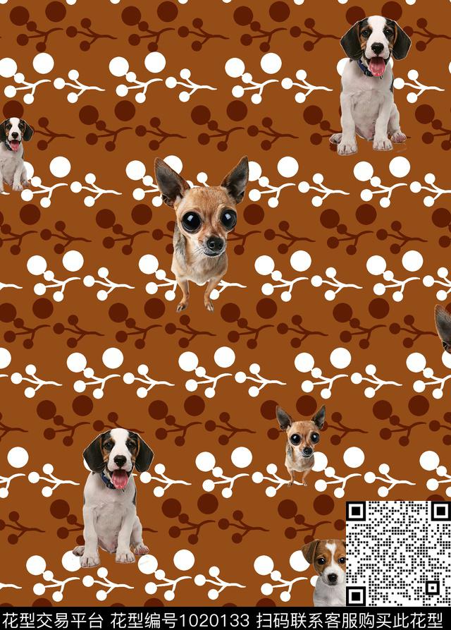 几何动物圆形数码印花华亿平台下载（图片编号: 1020133） - 瓦栏（Walan）