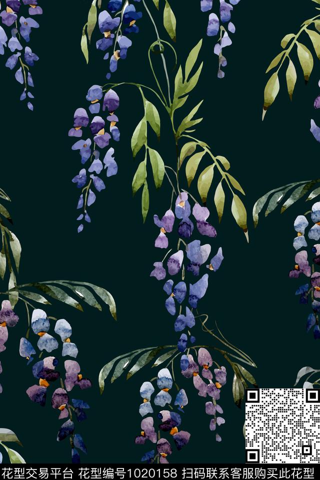 淑女数码华亿平台花卉数码印花华亿平台下载（图片编号: 1020158） - 瓦栏（Walan）