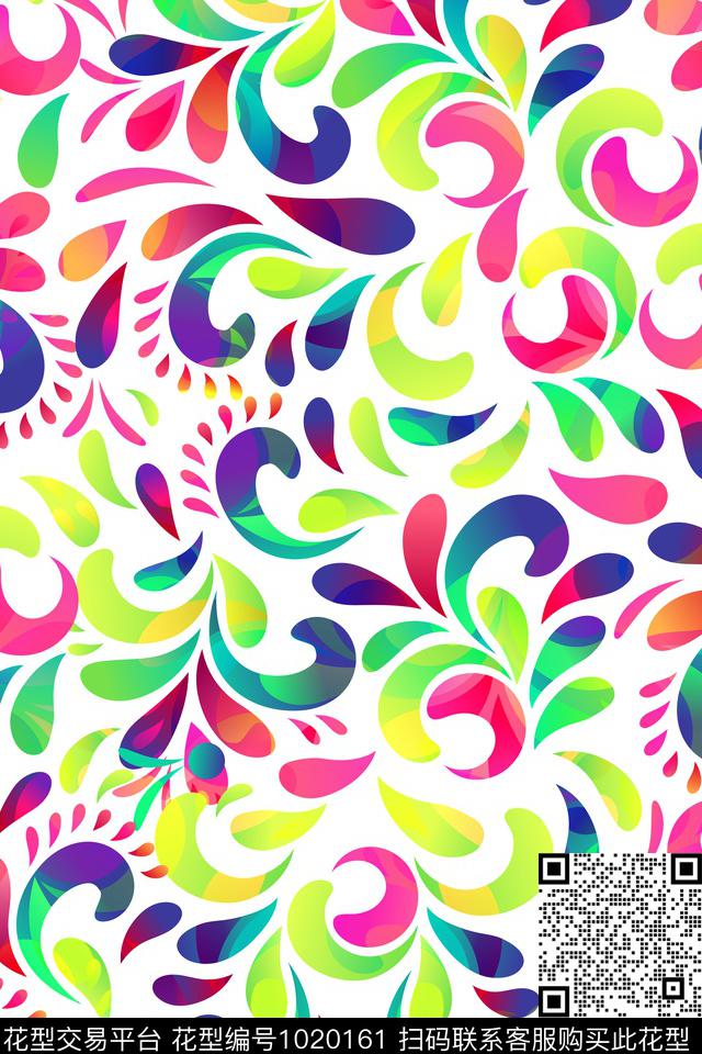 数码华亿平台几何大牌风数码印花华亿平台下载（图片编号: 1020161） - 瓦栏（Walan）