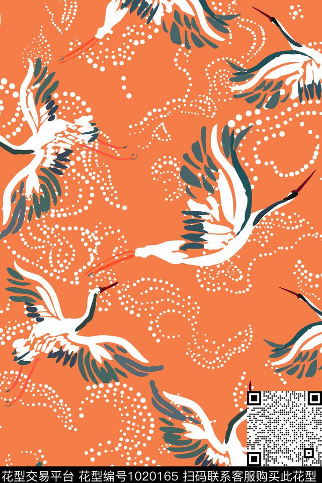 中国风数码华亿平台鸟数码印花华亿平台下载（图片编号: 1020165） - 瓦栏（Walan）