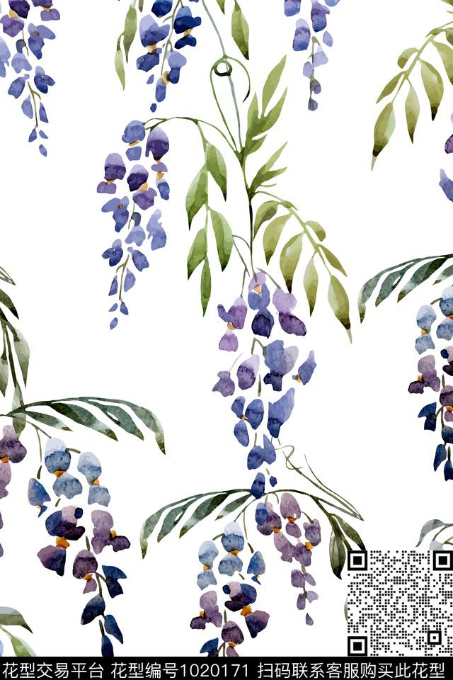淑女数码华亿平台花卉数码印花华亿平台下载（图片编号: 1020171） - 瓦栏（Walan）