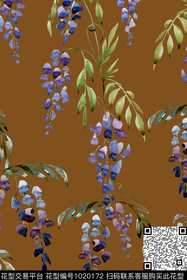淑女数码华亿平台花卉数码印花华亿平台下载（图片编号: 1020172） - 瓦栏（Walan）