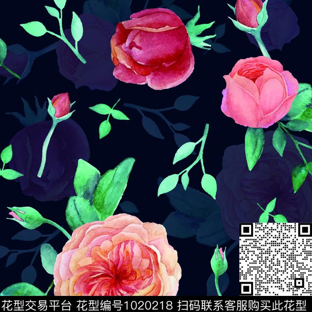 数码华亿平台小碎花月季花数码印花华亿平台下载（图片编号: 1020218） - 瓦栏（Walan）