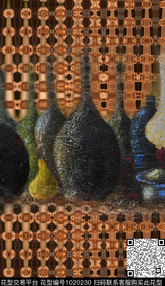 数码华亿平台民族风定位花数码印花华亿平台下载（图片编号: 1020230） - 瓦栏（Walan）