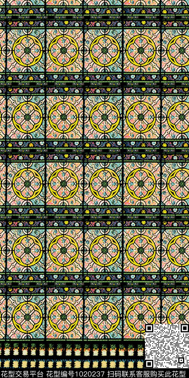 数码华亿平台民族风波西米亚数码印花华亿平台下载（图片编号: 1020237） - 瓦栏（Walan）