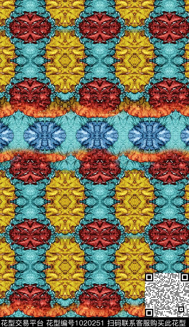 数码华亿平台民族风波西米亚数码印花华亿平台下载（图片编号: 1020251） - 瓦栏（Walan）