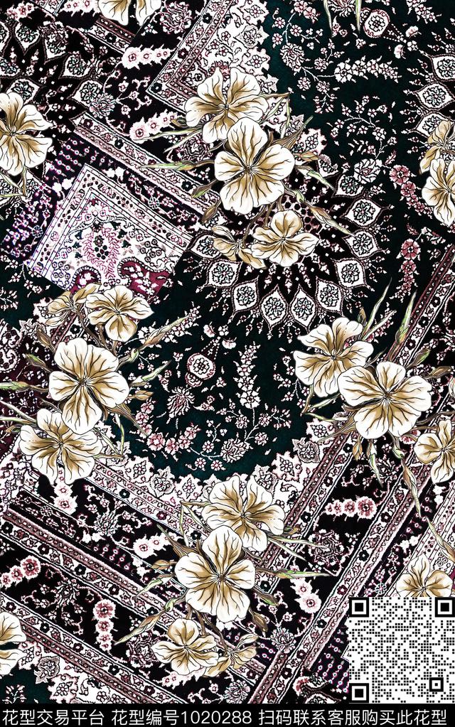 数码华亿平台抽象大牌风数码印花华亿平台下载（图片编号: 1020288） - 瓦栏（Walan）