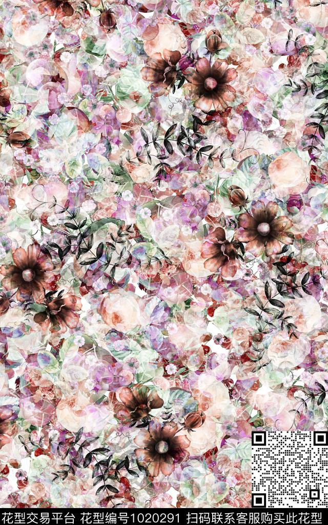 数码华亿平台抽象大牌风数码印花华亿平台下载（图片编号: 1020291） - 瓦栏（Walan）