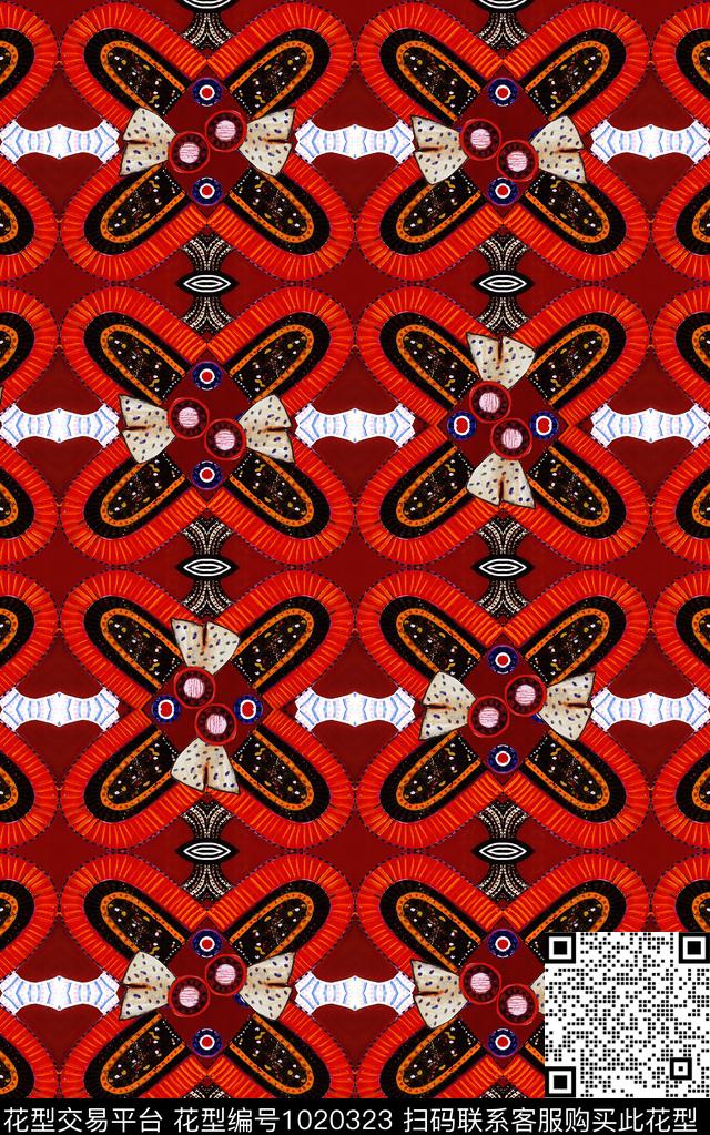 数码华亿平台民族风欧洲数码印花华亿平台下载（图片编号: 1020323） - 瓦栏（Walan）