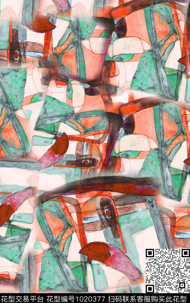 数码华亿平台笔触油画华亿平台数码印花华亿平台下载（图片编号: 1020377） - 瓦栏（Walan）
